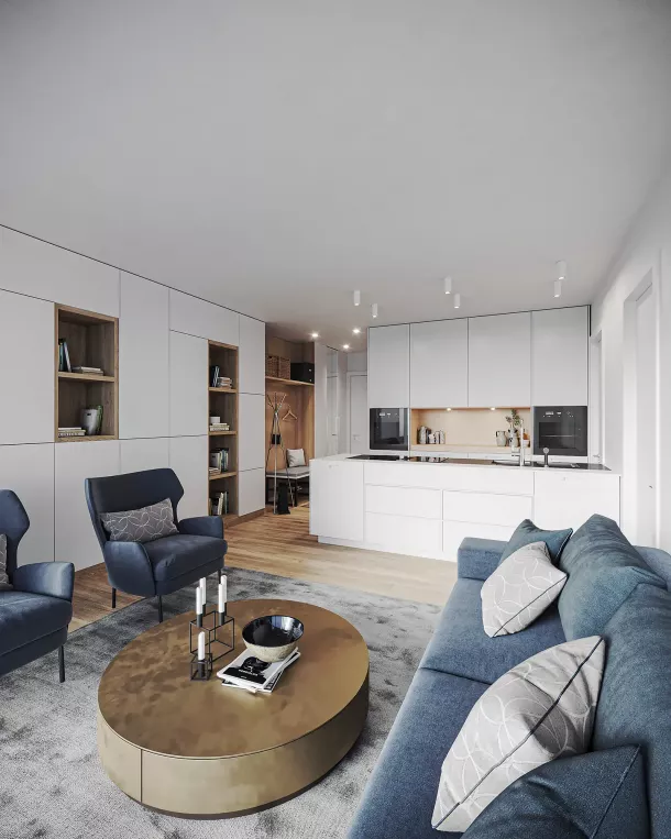 Fourreal Agnes GmbH Co KG Wohnzimmer Innenraumvisualisierung