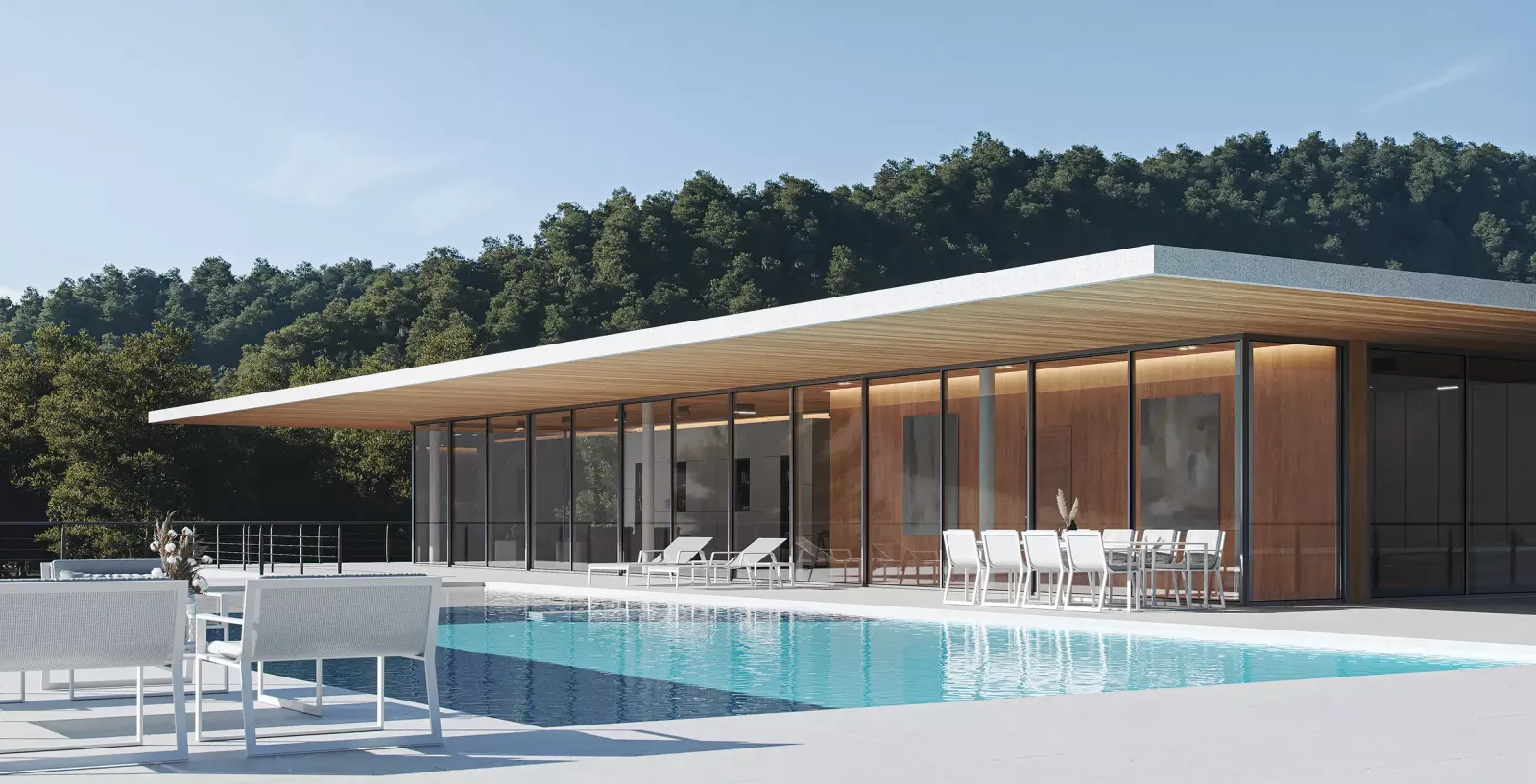 Forest M. Wood House Architektur Visualisierung Web